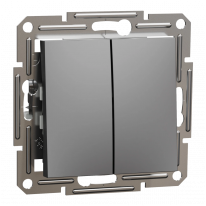 Schneider Electric EPH0300171 Asfora Выключатель 2-клавишный антрацит, пластик
