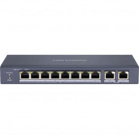 Hikvision DS-3E0310P-E/M - 8-портовий некерований комутатор Fast Ethernet POE