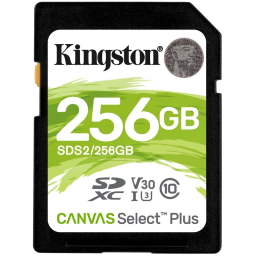 Карта пам'яті Kingston 256 GB SDXC Class 10 UHS-I U3 Canvas Select Plus SDS2/256GB