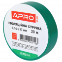 Iзоляцiйна стрiчка зелена APRO 0.14х17 мм 20 м