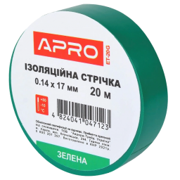 Iзоляцiйна стрiчка зелена APRO 0.14х17 мм 20 м