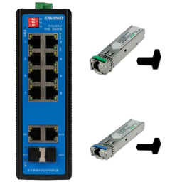Ewind EW-PIS1712-8FE + SFP-1.25G-20KM-TX/RX - Комплект