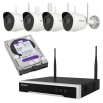Набор Hikvision DS-7104NI-K1/W/M (1 шт.) + DS-2CV2021G2-IDW(D) (2.8 мм) (4 шт.) + WD10PURX-78 (1 шт.)
