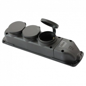 ERKA 6003 Колодка потрійна із заглушкою 3*16 (каучук)